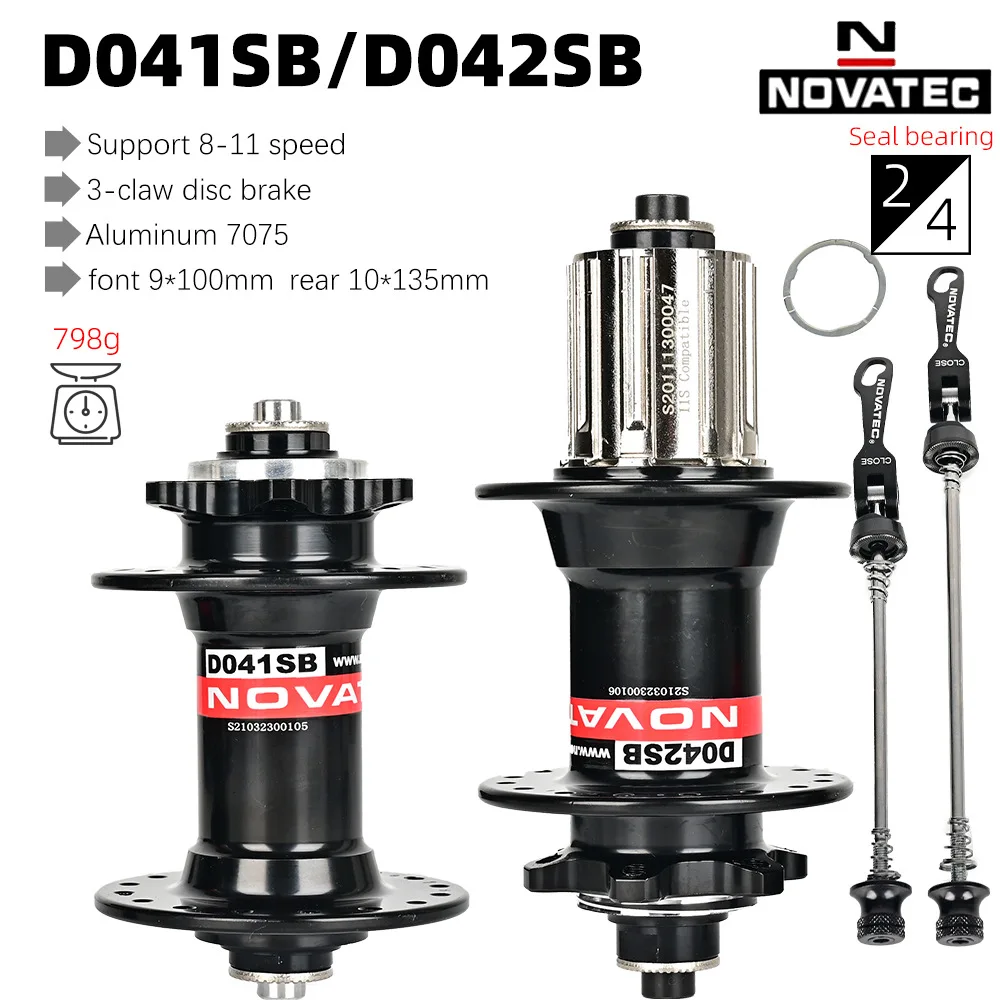 

Novatec D041SB D042SB дорожный велосипедный дисковый тормоз втулка QR 32/36 отверстия красный черный 8/9/10/11 скоростные горные подшипники