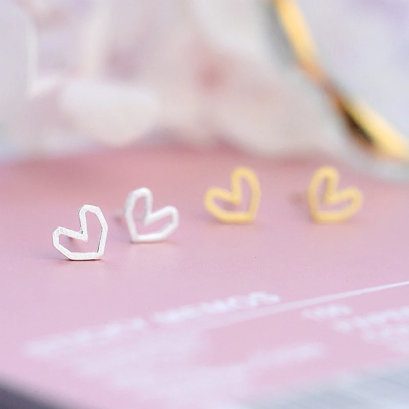 Модные серьги-гвоздики в форме сердца лука бабочки Дельфина звезды медведя кошки