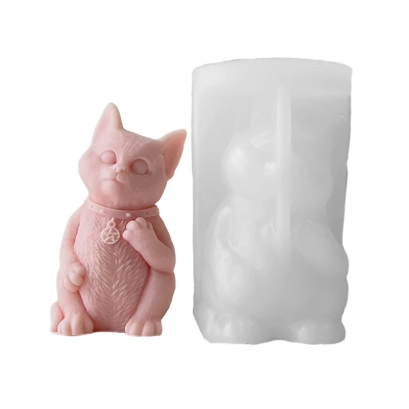 

Standing Cat Silicone Molds Epoxy Resin Mold DIY Candle Molds Table Ornament Making Tool for Making Craft Supplies