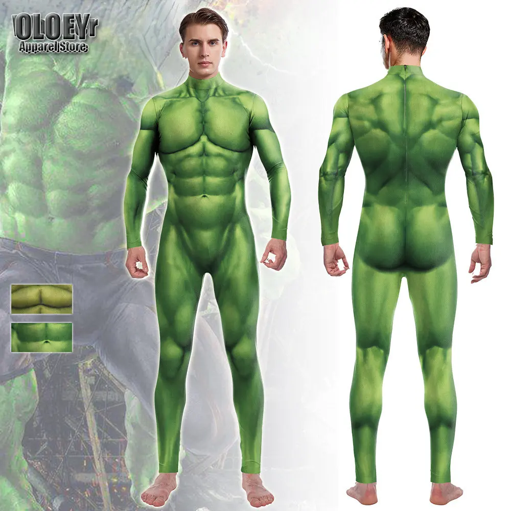 

Женский и мужской зеленый комбинезон с 3D-принтом черепа и скелета, костюмы для косплея на Хэллоуин для взрослых, одежда для ролевых игр и веч...