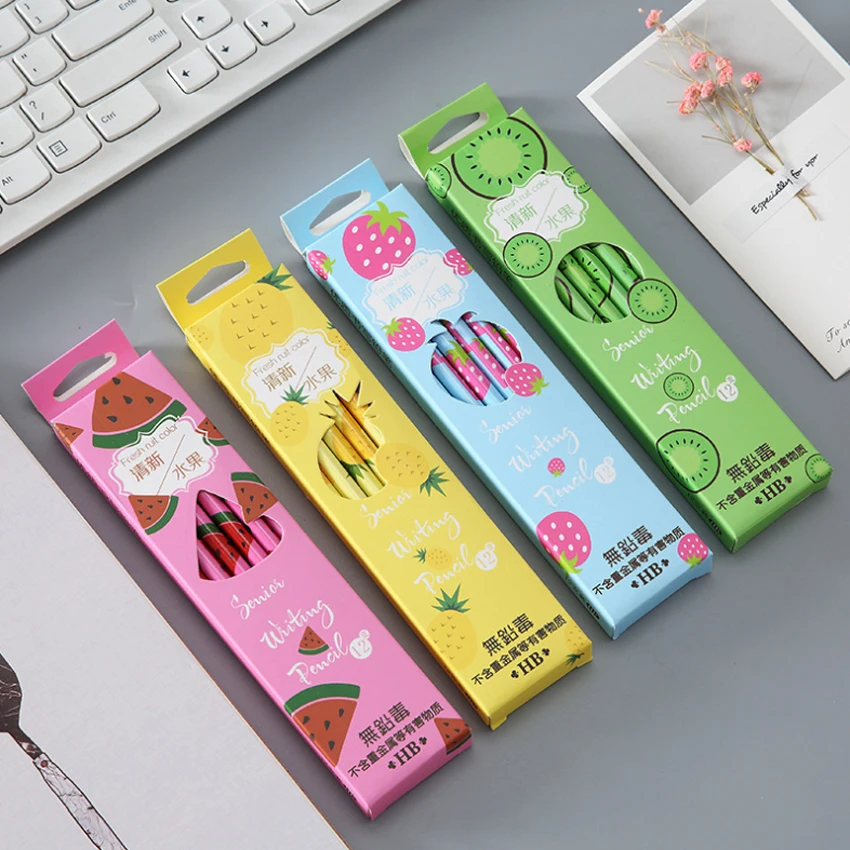 

12 звёзд, красивый свежий фруктовый карандаш, рисование скетчей, деревянный карандаш, канцелярские принадлежности, школьные и офисные прина...