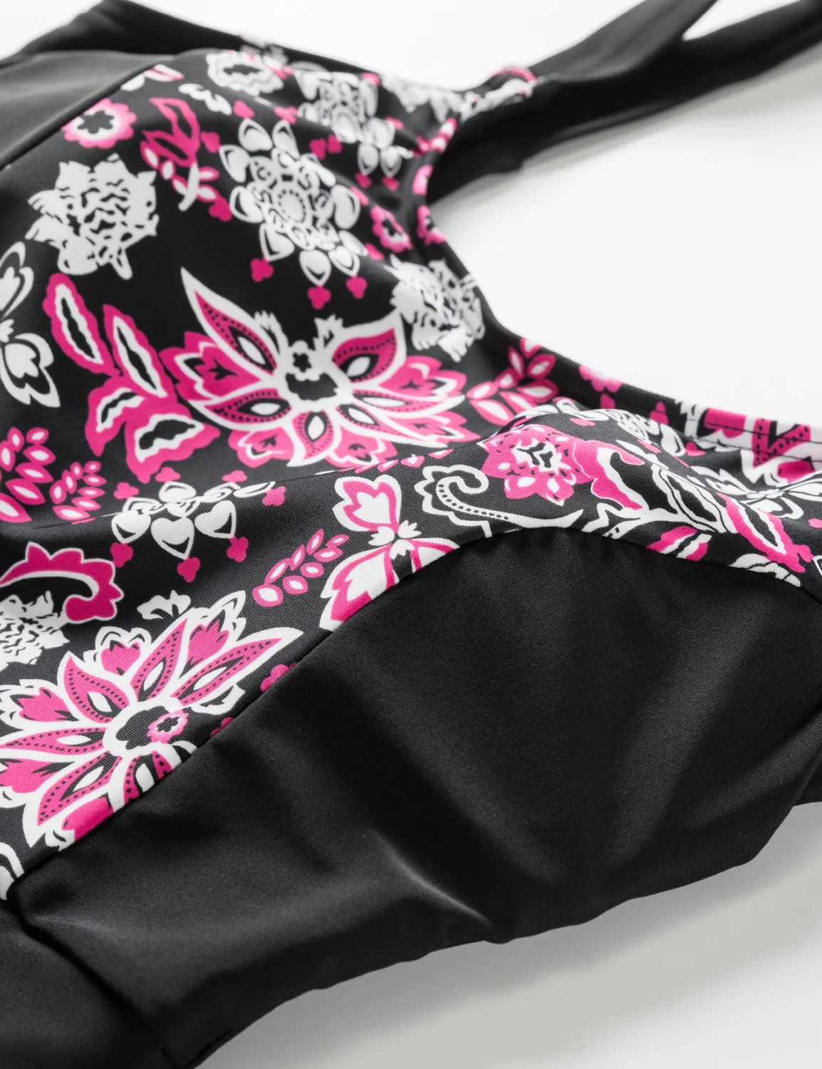 DELIMIRA Women's Modest Swimdress Plus Size One Piece Swimsuit Floral Skirted Swimwear With Light Padded Cup Quick Dry