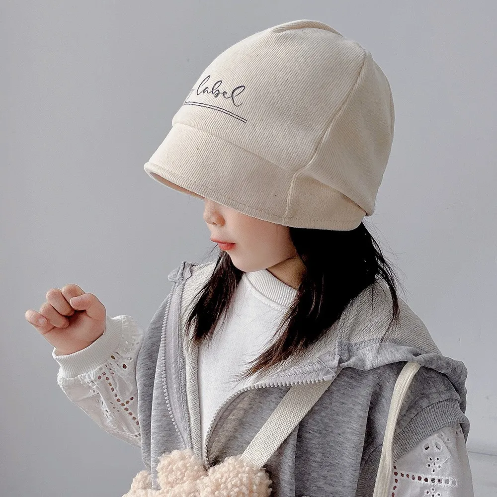 

Baby Hat Autumn/Winter New Fashion Bucket Hat For Children Girls English Alphabet Girls Cute Baby Pullover Hat 3-12 Years Old