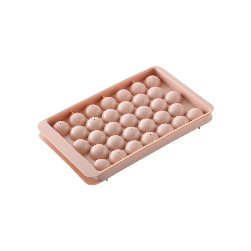 BPA Free Ice Cube Tray Round Ice Maker Plastic Ice Cube Maker Mold with Lids for Ice Cream Party Whiskey Cocktail Cold Drink images - 6