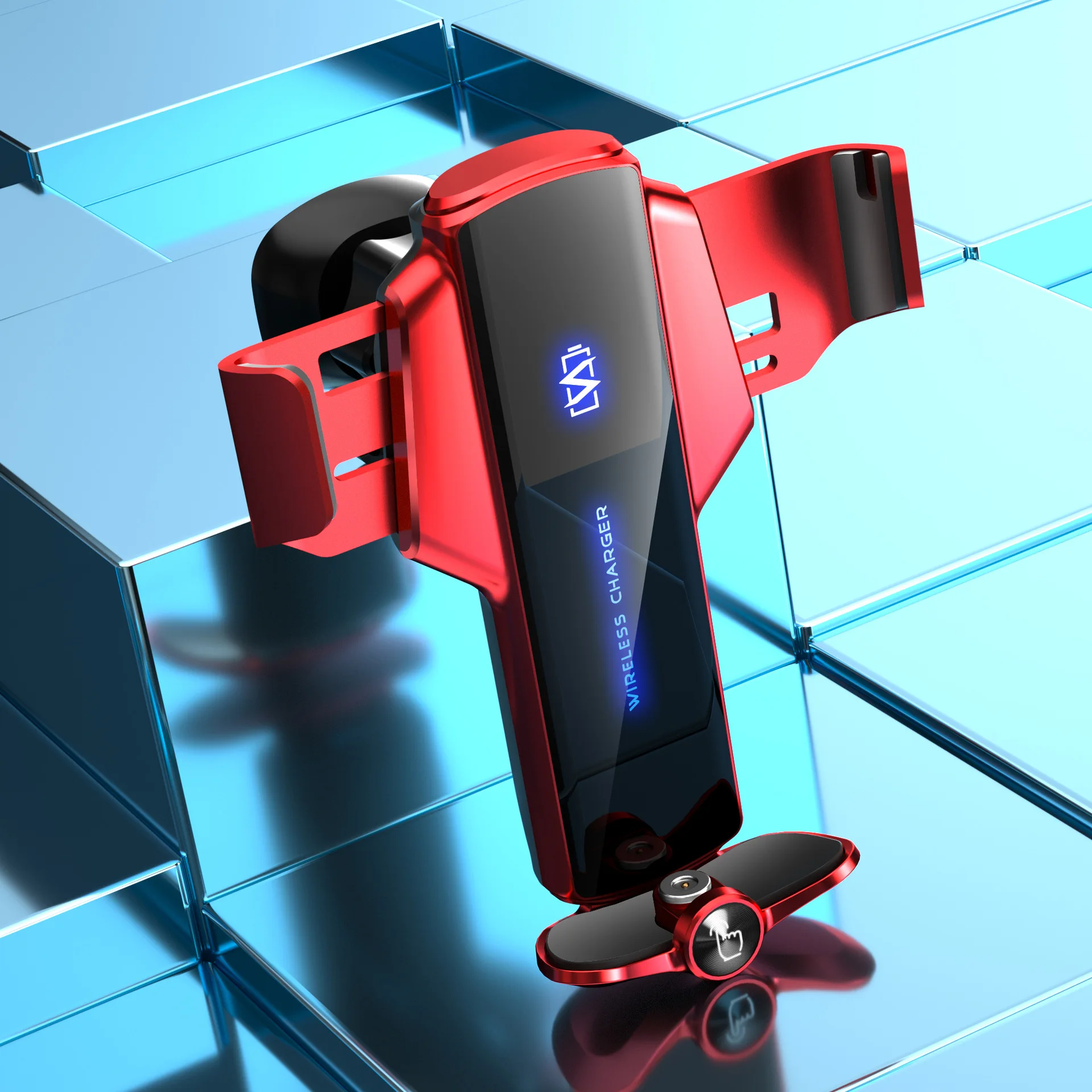 

Универсальное автомобильное беспроводное зарядное устройство Qi с автоматическим зажимом и инфракрасным датчиком, держатель для телефона ...