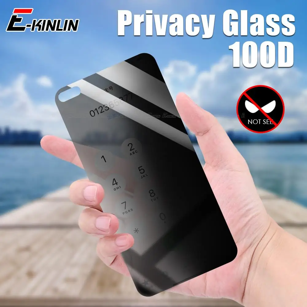 Privacy Glass Screen Protector For Huawei P50 P40 P30 Lite Mate 50 20 30 Nova Y60 Y70 Y61 Y90 Anti Peeping Tempered Glass Film