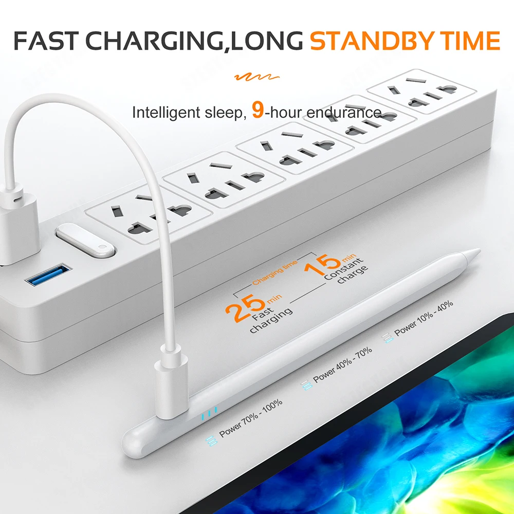 Для Apple Pencil 2 iPad 2022 2021 2020 2019 2018 Air 5 4 Pro 11 12 9 7 Mini 6/5 Bluetooth-стилус