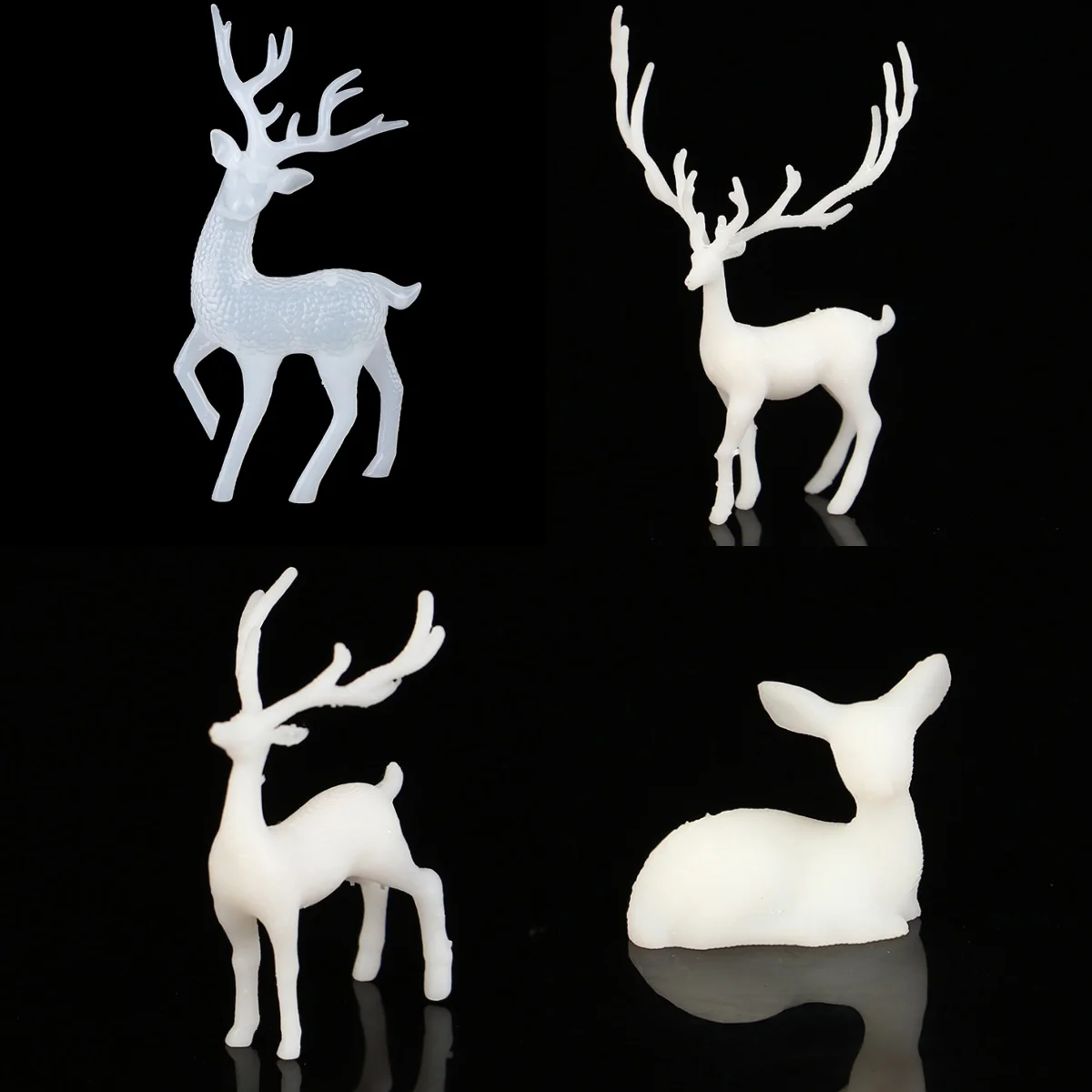 1 шт. пластиковый хрустальный олень Рождественский лес Лось Белый десертный