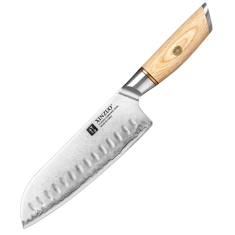 XINZUO 7 "нож сантоку 10Cr1 5CoMov из композитной нержавеющей стали, кухонные ножи, инструмент в японском стиле, рукоятка Pakkawood