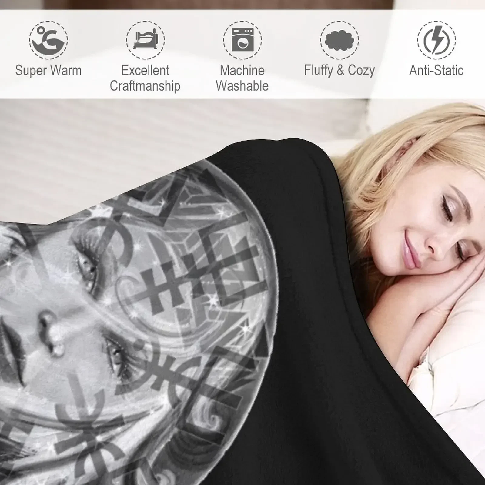 Норвежская богиня Freyja — темное одеяло клетчатые туристические одеяла