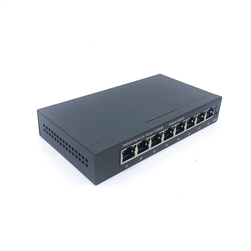 8-портовый 10/100/1000M POE 48V(400W-600W) Управляемый коммутатор 802.3BT/ class8