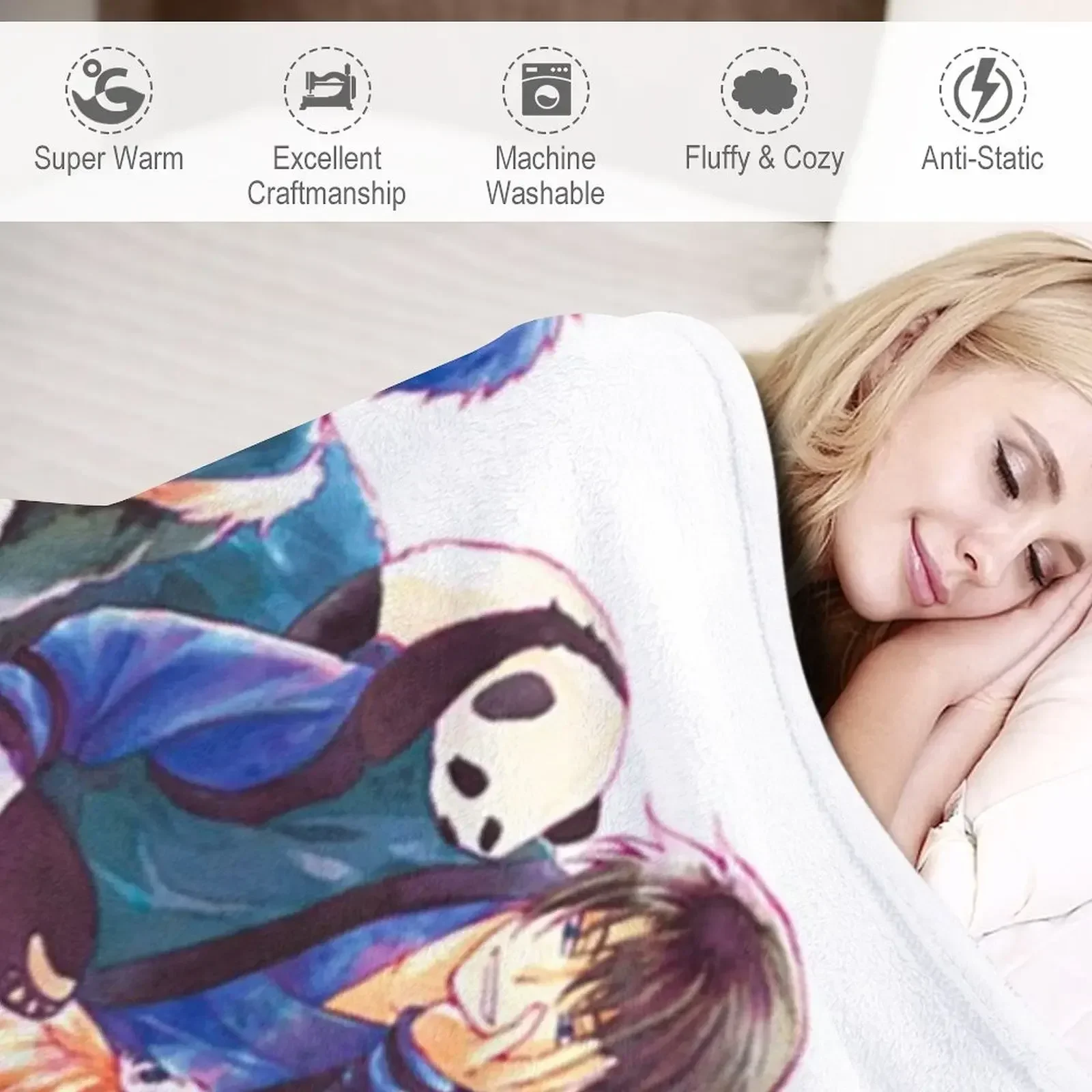 Akatsuki no Yona of the Dawn Темный дракон и Happy Hungry Bunch Аниме Плед Манга Волосы аниме Одеяла