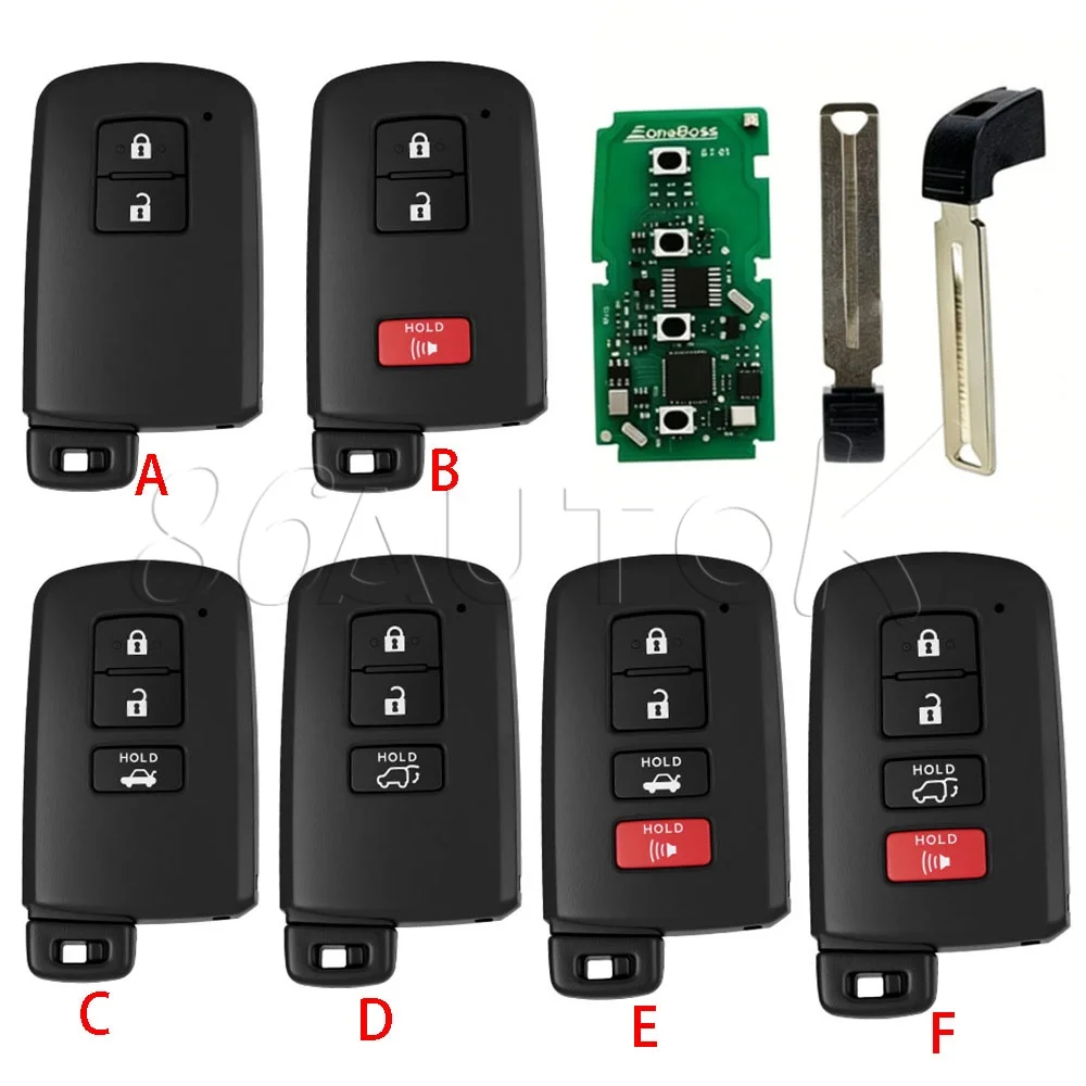 Фото Умный брелок EoneBoss ET-01 с чипом 4D 8A для Toyota Prado, Highlander, Camry, Corolla, RAV4, Land Cruiser, а также для Lexus, с функцией дистанционного управления. №1