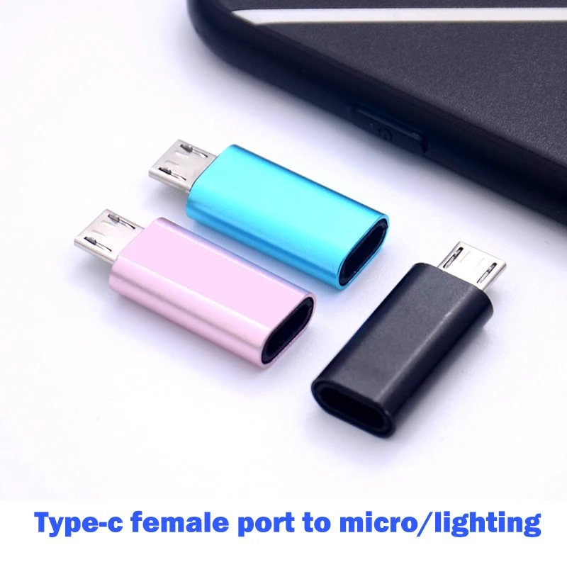 Conector macho tipo C Naar Micro USB, convertidor de iluminación, adaptador de...
