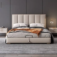 light luxury bed 1 8 meters master bedroom double bed postmodern ins net red high back nordic simple bed