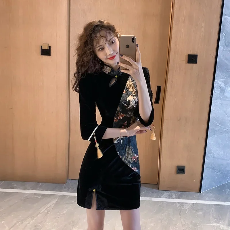 Пикантные японские платья вьетнамская одежда пикантное китайское платье чонсам