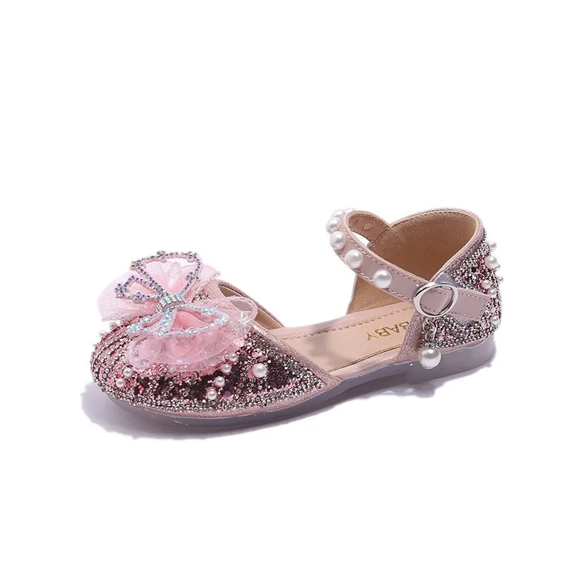 

Сандалии CUZULLAA детские летние для девочек, элегантные туфли принцессы, плоская подошва, с кружевом, с бантом-бабочкой, размеры 21-35