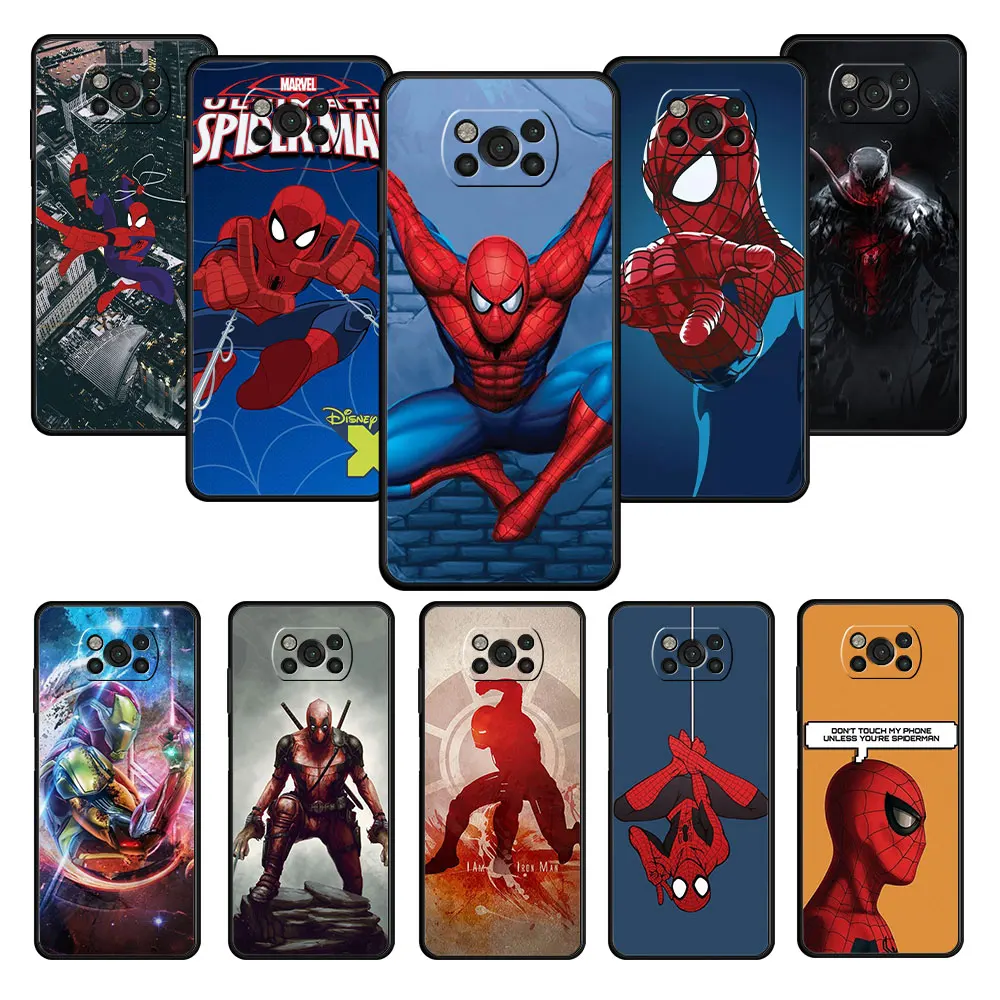 

Celular Coque Spider-Man Marvel Comics For Xiaomi POCO M3 MI 11 lite 11T M4 Pro 5G 9T X3 NFC F4 GT 10T X4 F3 Bag