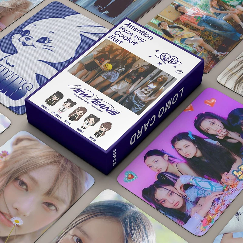 

55PCS/Set Kpop Aespa Newjean Photocards Girls 2022 ITZY TWICE IVE Kep1er BP New Album Lomo Cards Postcards Photo Print