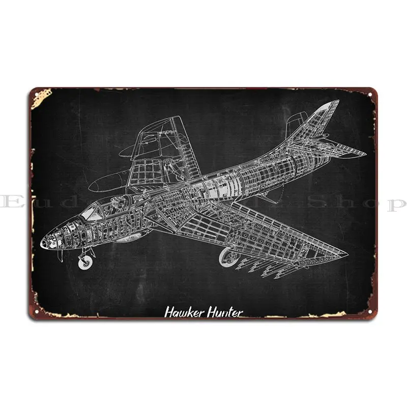 Hawker Hunter металлические знаки ржавый гараж украшение Настенная роспись на заказ винтажный жестяной знак плакат