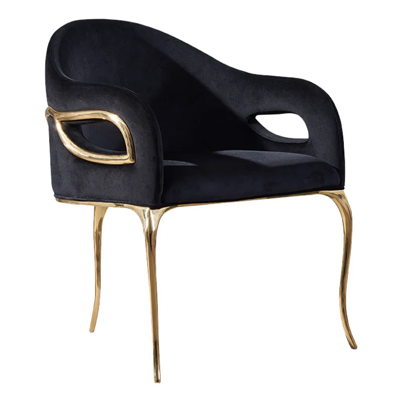 

Dining Chair Bedroom Dressing Table Chair Light Luxury Single Living Room Modern Minimalist Hand Home Backrest Leisure Set Type