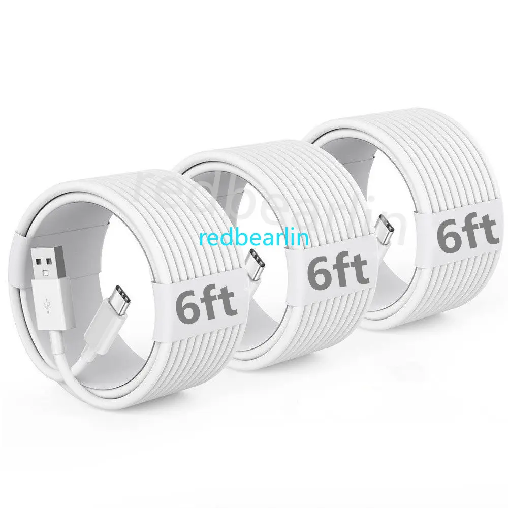 10pcs 2M USb A to USb C Type c 8pin Charger Cable For Samsung S20 S22 S23 Huawei Phone 12 13 14 pro