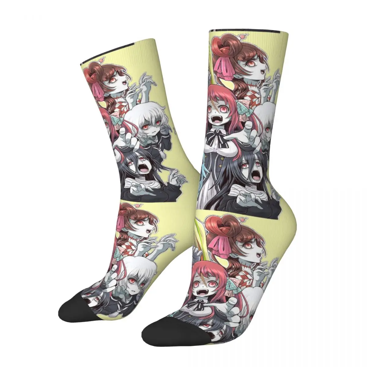 Unisex Zombie Land Saga Zombie Animation Harajuku Seamless Printed Crew Sock