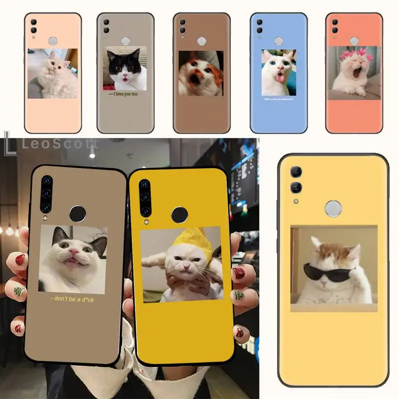 

cute cat aesthetics Phone Case For Huawei honor Mate 10 20 30 40 i 9 8 pro x Lite P smart 2019 Y5 2018 nova 5t