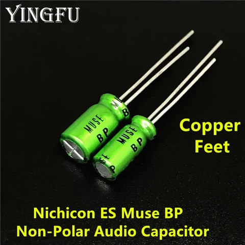 Nichicon MUSE BP ES (Bi) Аудиоконденсаторы 4.7 мкФ/10 мкФ/22 мкФ/47 мкФ/100 мкФ 25В/50В