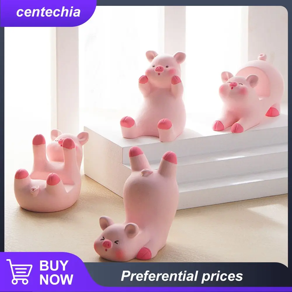 

Resin Comfortable Universal Cell Phone Holders Small Practical Desktop Brackets Simple Cartoon Cute Piggy Phone Bracket 1 Pcs