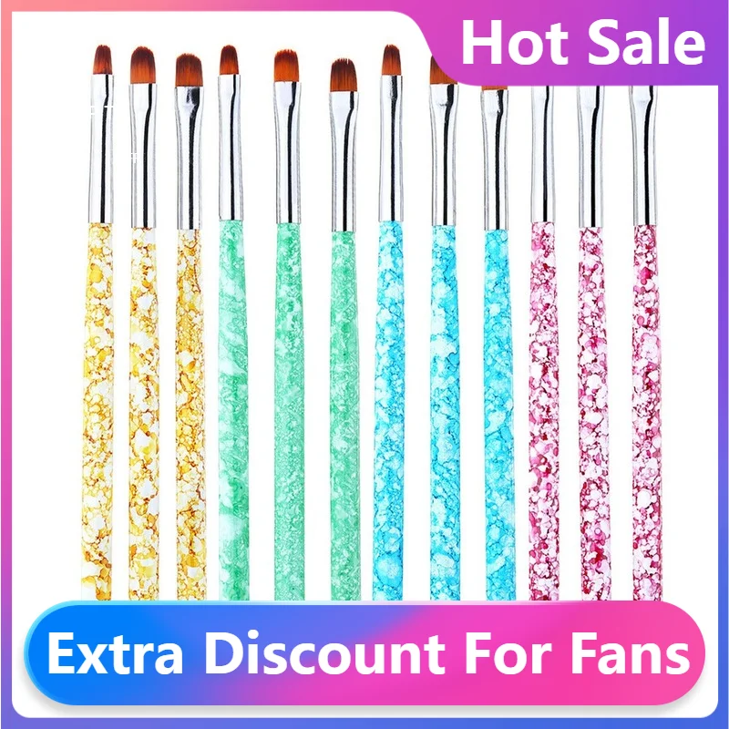 

3 шт./компл., кисть для наращивания ногтей, с металлической ручкой