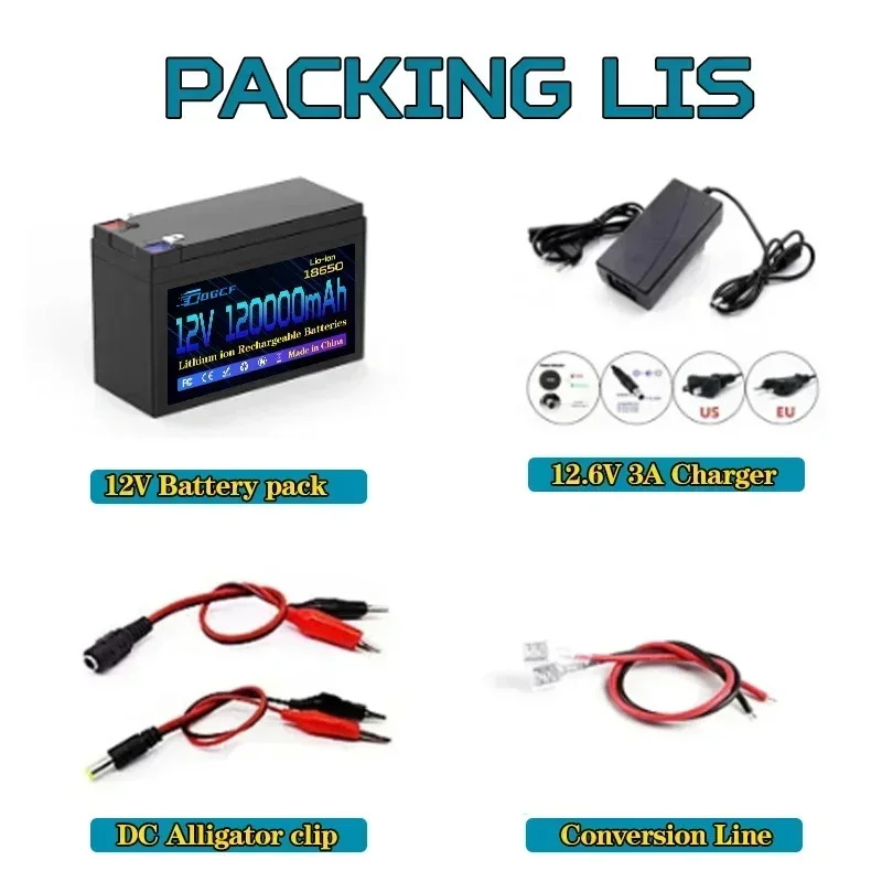 Литий-ионный аккумулятор 18650 12 В 120 Ач