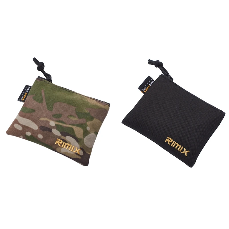 

RIMIX Multifunctional Portable Coin Purse Outdoor Commuter Coin Wallet Outdoor Multifunction Key Card Case, Green & Black