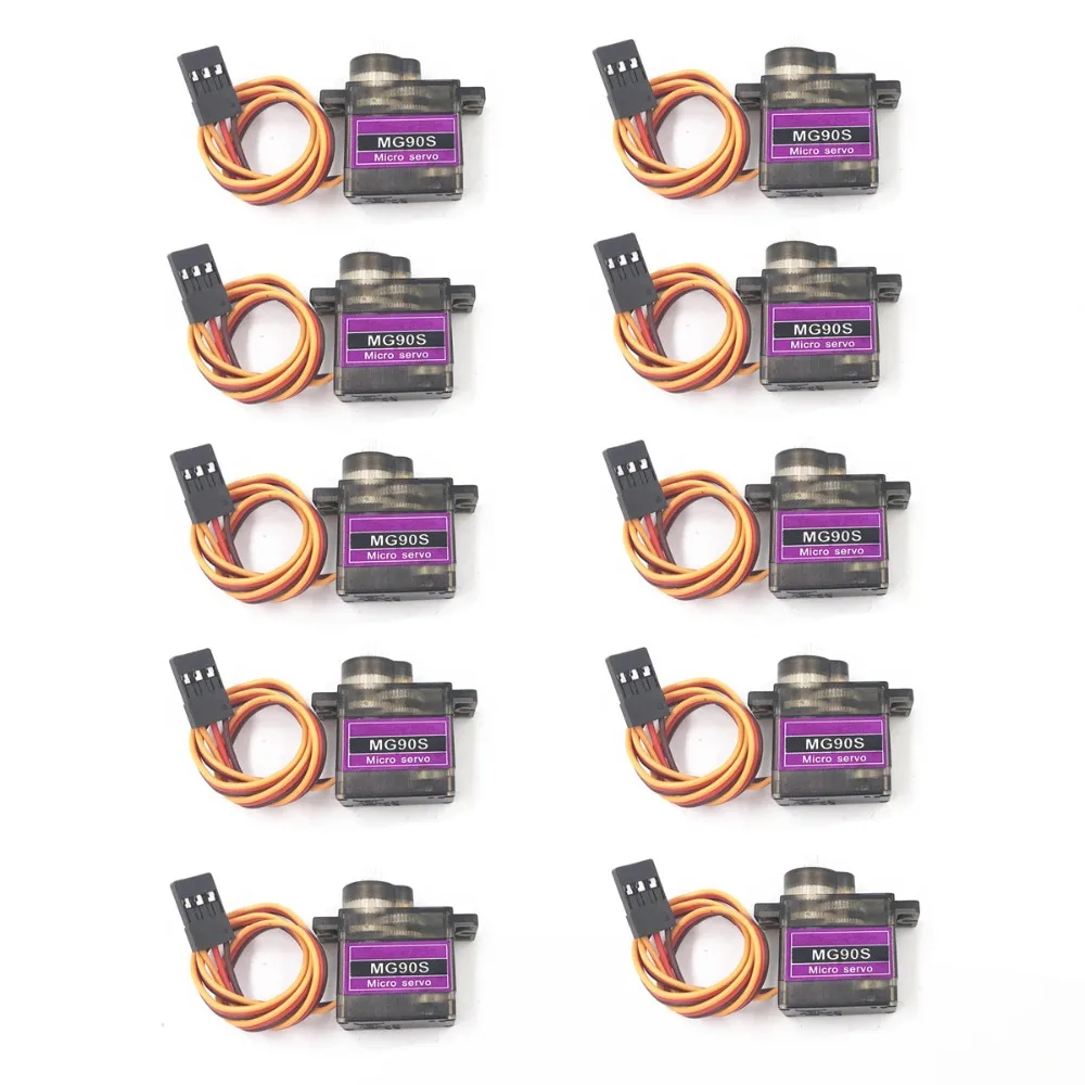 2/5/10/20/100 pcs/lot MG90S gear Digital 9g Servo SG90 For Rc Helicopter Plane Boat Car MG90 9G Trex 450 RC Robot Helicopter