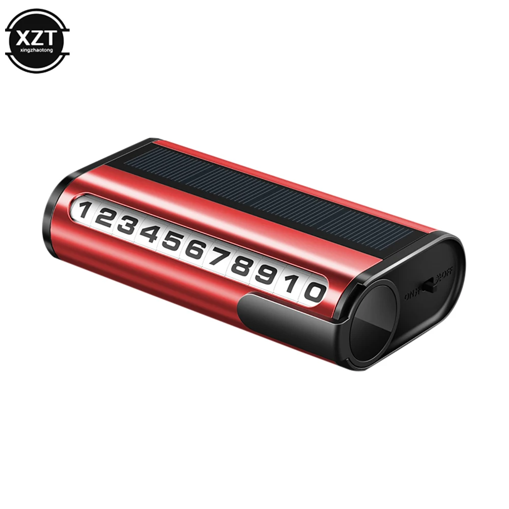 

Автомобильная светящаяся автомобильная парковочная карта, временная остановка зарядки от солнечной батареи, карта для номера телефона, аксессуар для украшения автомобиля