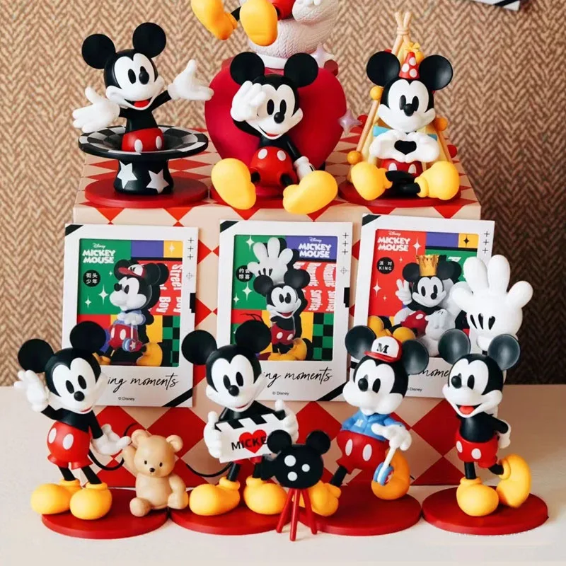 

Новинка оригинальные Микки блестящие моменты серии дневного света Disney Микки Маус Мультяшные мини-модели украшения детская коллекция игрушка подарок