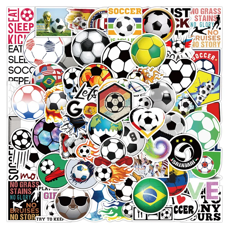 100Sheets Do Not Repeat New DIY Football Personality Graffiti Stickers Car Suitcase Water Cup Waterproof Stickers