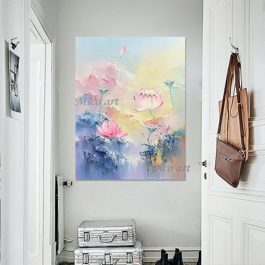 3d розовая цветочная стена абстрактная пейзажная картина современный дизайн