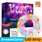 Светодиодная лента Tuya Wifi RGB Garland Christmas Fairy String Light, синхронизация музыки RF Remote Водонепроницаемый USB 5V, приложение Smart Life Работа с Alexa Google Home Яндекс Алиса
