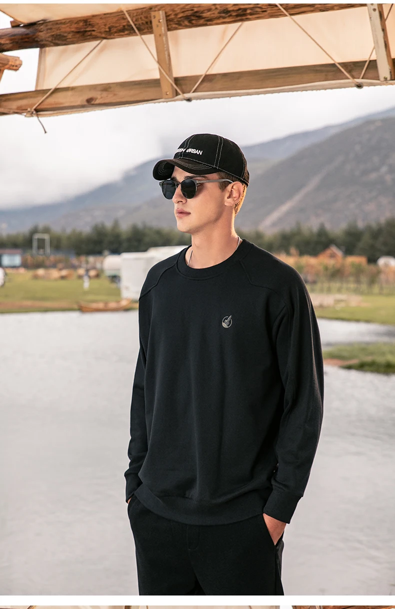 

Мужская Осенняя Повседневная Толстовка свободного покроя с круглым вырезом, новинка 2022