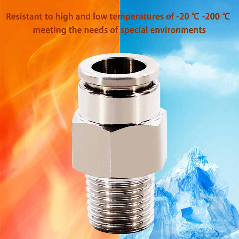 Пневматический быстрый соединитель из нержавеющей стали 304 прямой M5 1/8 &quot1/4&quot 3/8