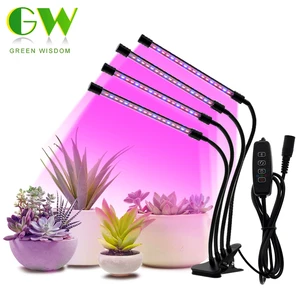 Фитолампа полного спектра DC5V USB Светодиодная лампа для выращивания с таймером 15 Вт 30 Вт 45 Вт 60 Вт настольная фитолампа с зажимом для растений цветов коробка для выращивания
