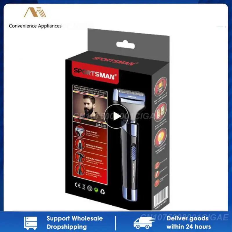 

4in1 Rechargeable Nose Trimmer Beard Trimer For Men Micro Shaver Eyebrow Nose Hair Trimmer For Nose And Ear Cleaner Grooming Set