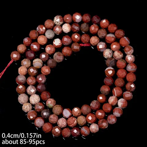 Куою Красные Яшмовые Бусины 2/3/4 мм