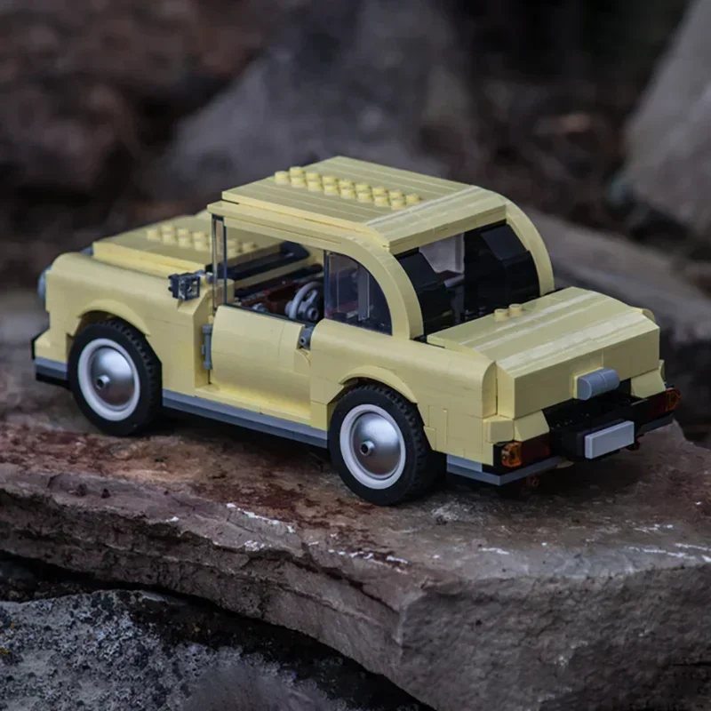 Конструктор MOC классический желтый старинная модель купе технология конструктор