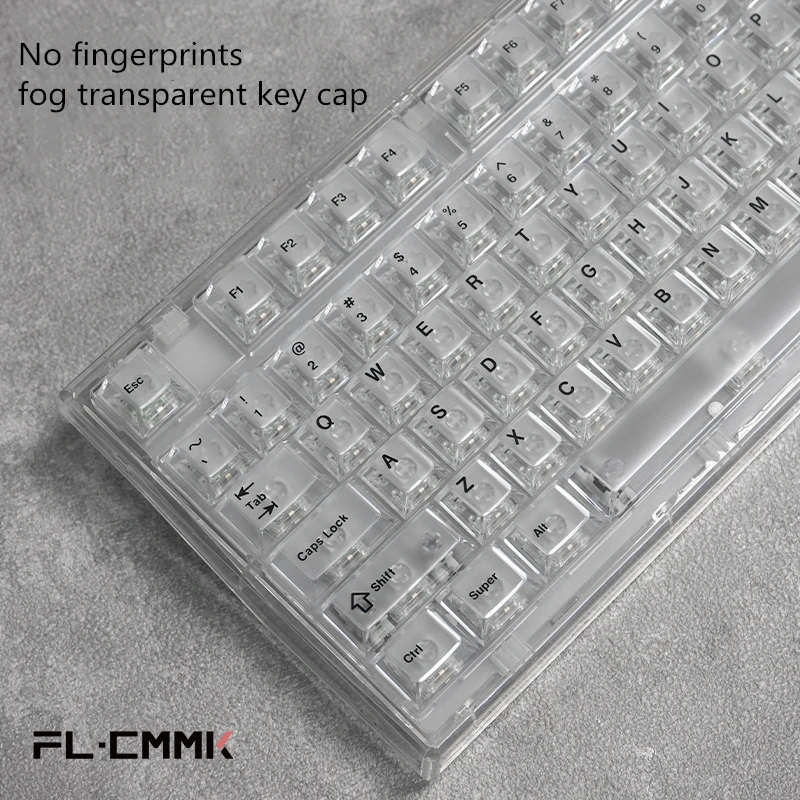 Фото Прозрачные колпачки для клавиш FL CMMK Fog, 135 клавиш/комплект, колпачки для клавиш с полной подсветкой, белые, черные колпачки для клавиш с вишне... №1