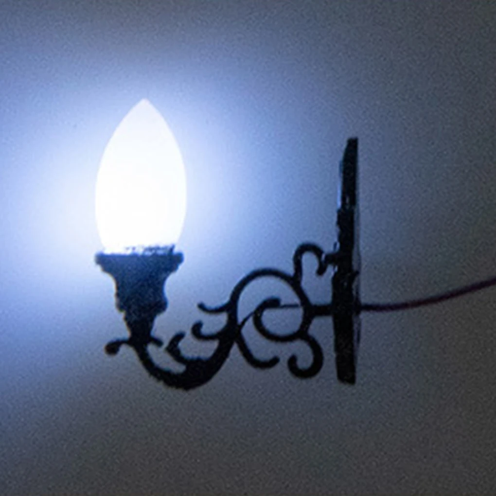 

Battery Light Model Doll Size Sconce Adornment Building Sand Table Decor Streetlamps Models for Living Room Hallway Courtyard