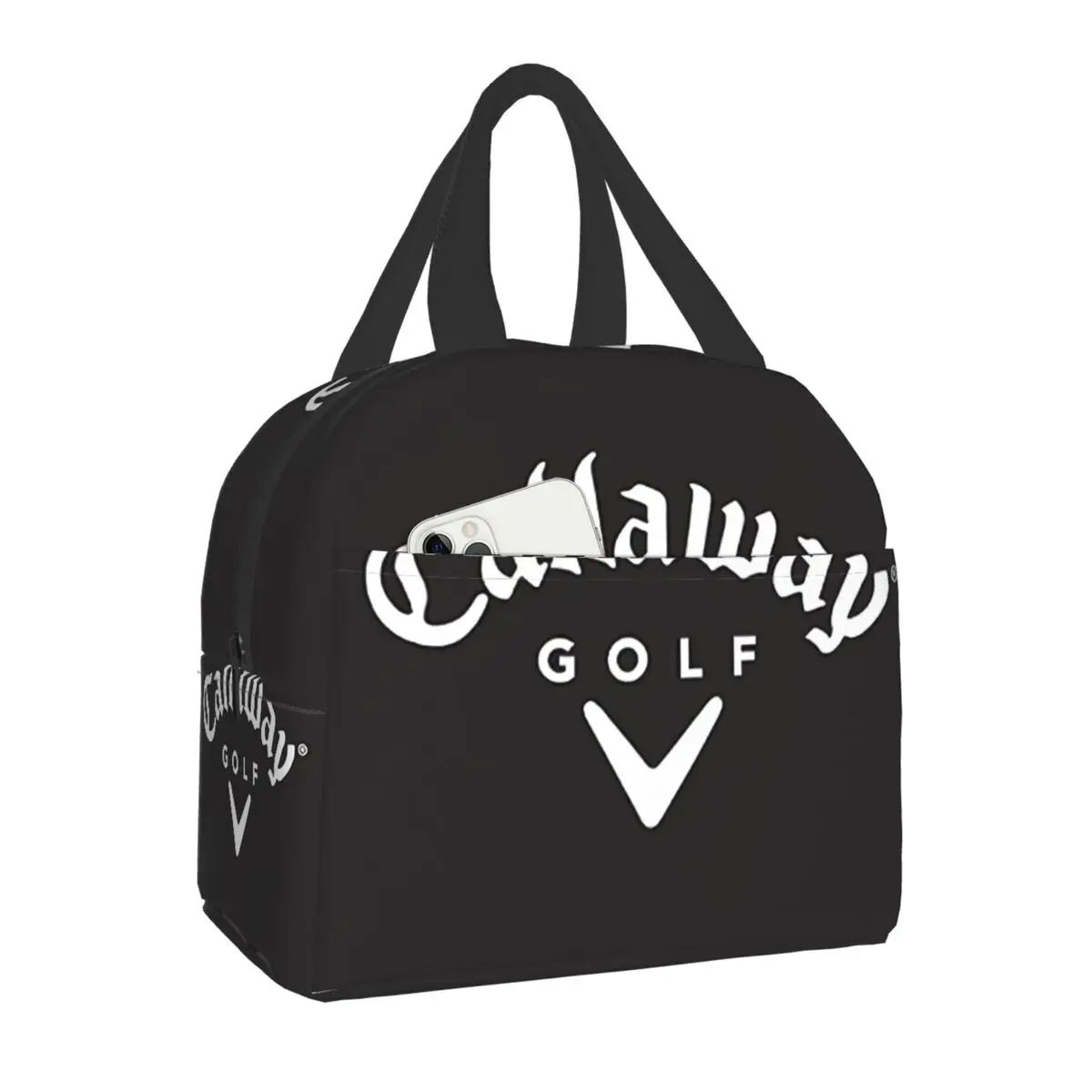 

Golf Logo Thermal Insulated Lunch Bags Women Resuable Lunch Tote for School Storage Food Box