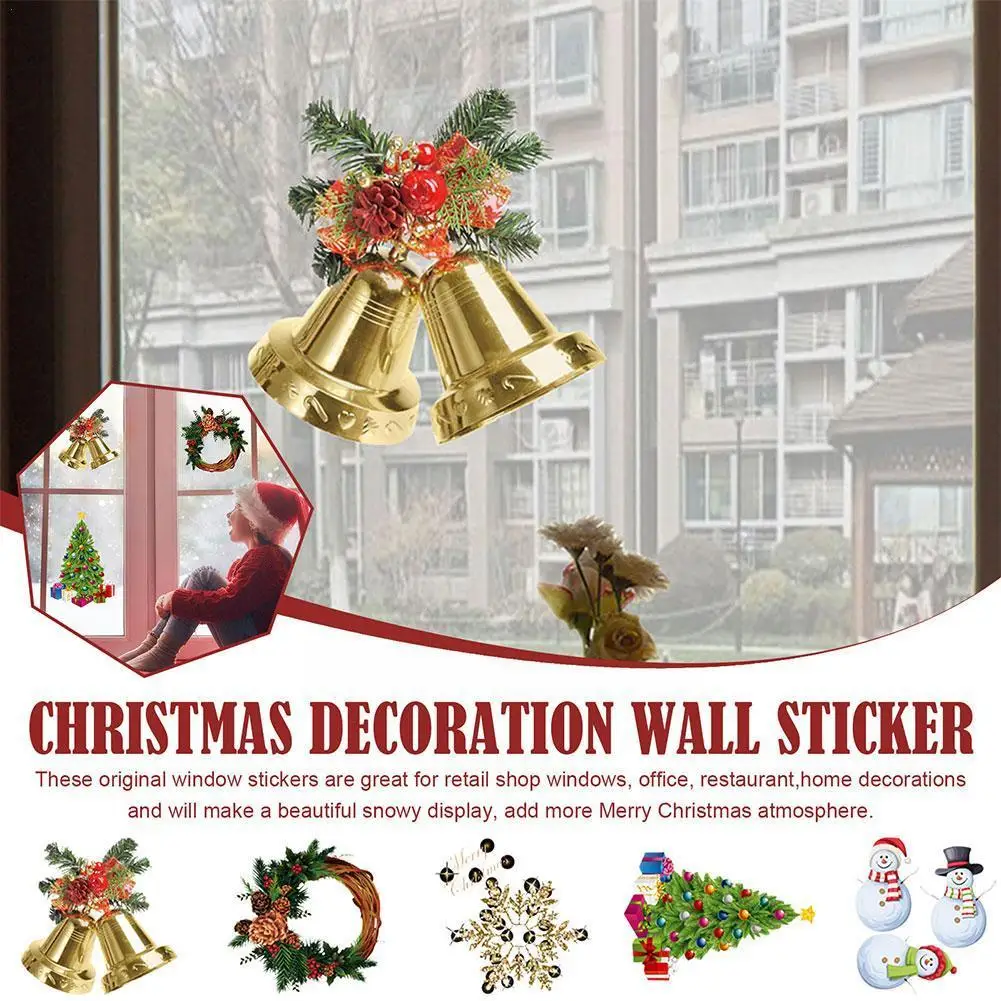 

Christmas Cartoon Green Elf Window Glass Stickers Merry Christmas Decor For Home Mirror Stickers Snowflake Wall Door Sticke K9i4