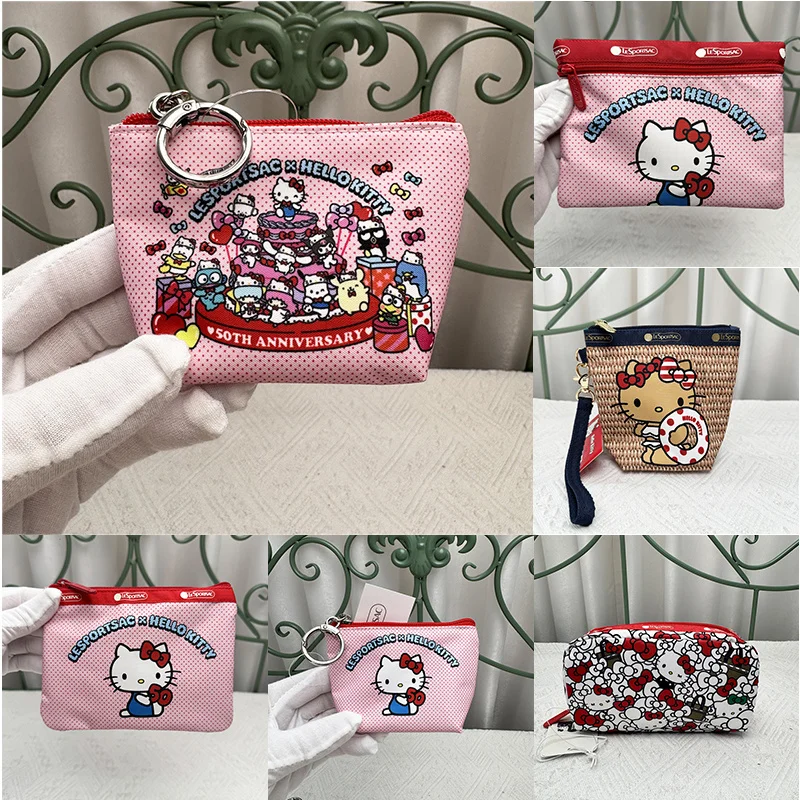 Lesportsacs мультфильм Hello Kitty Kawaii сумка с принтом через плечо повседневный кошелек для